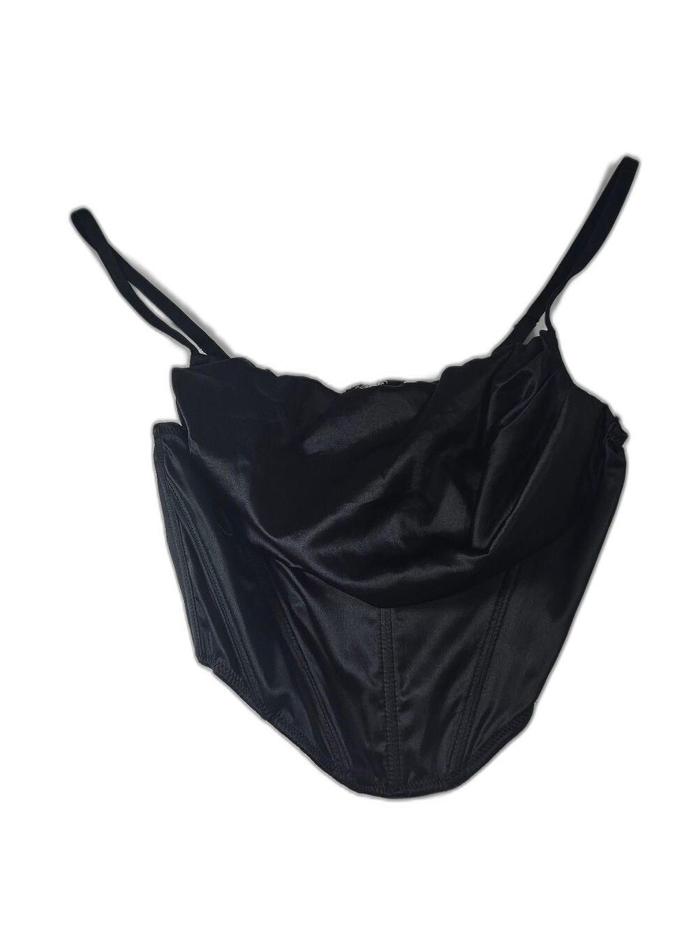 Urban Outfitters Black Satin Corset Cami
